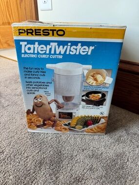 Presto Tater Twister Electric Curly Cutter Model 02930 Potato Spiral Slicer